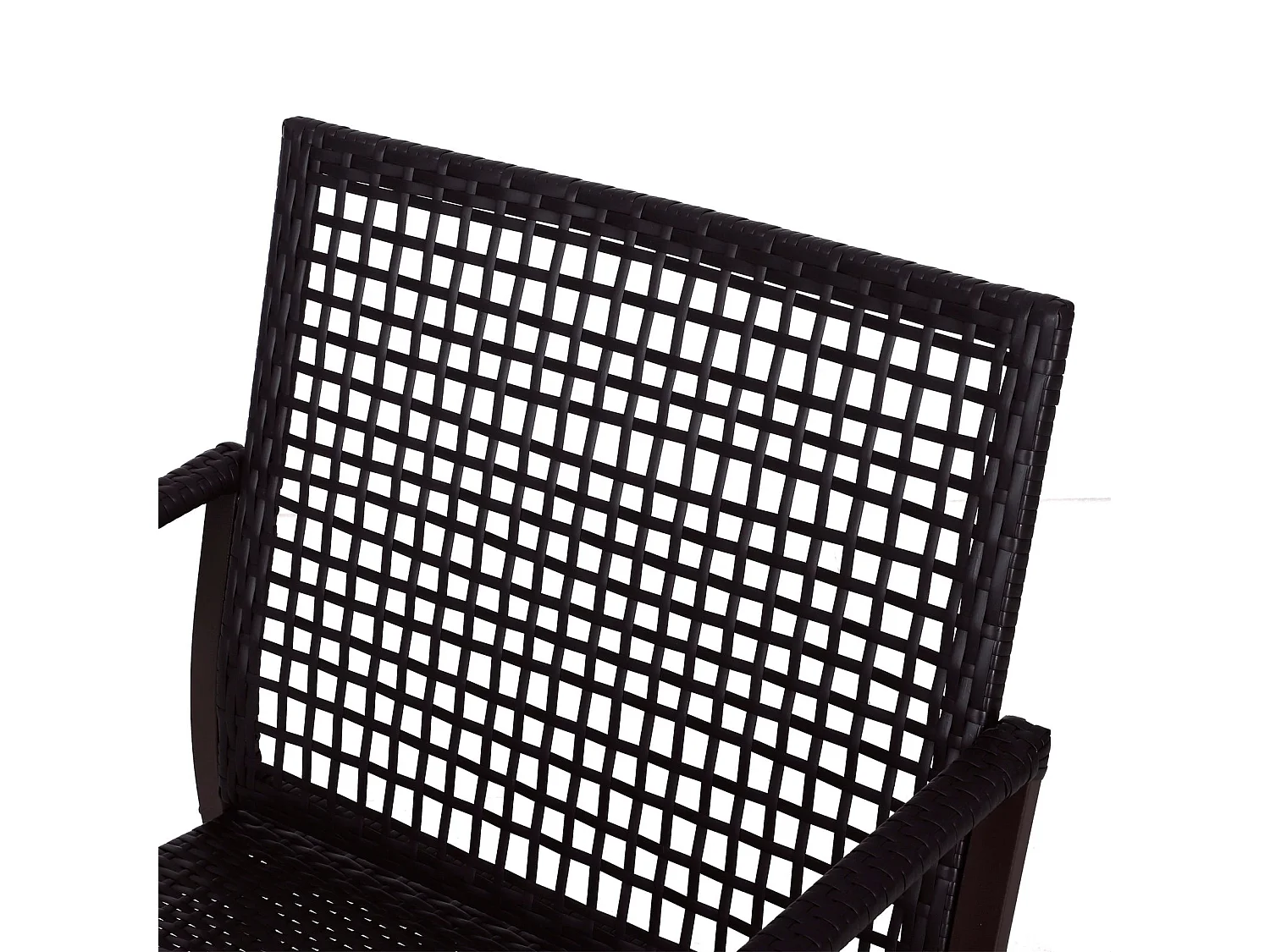 Madile 3 Piece Rattan Bistro Set Rocking Chairs with Round Glass Table