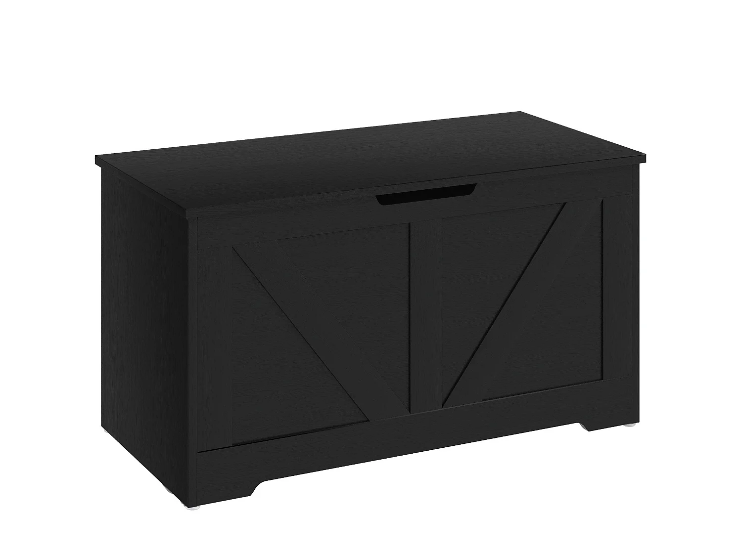 Kamari 100L Black Wood Effect Storage Chest with Safety Hinges
