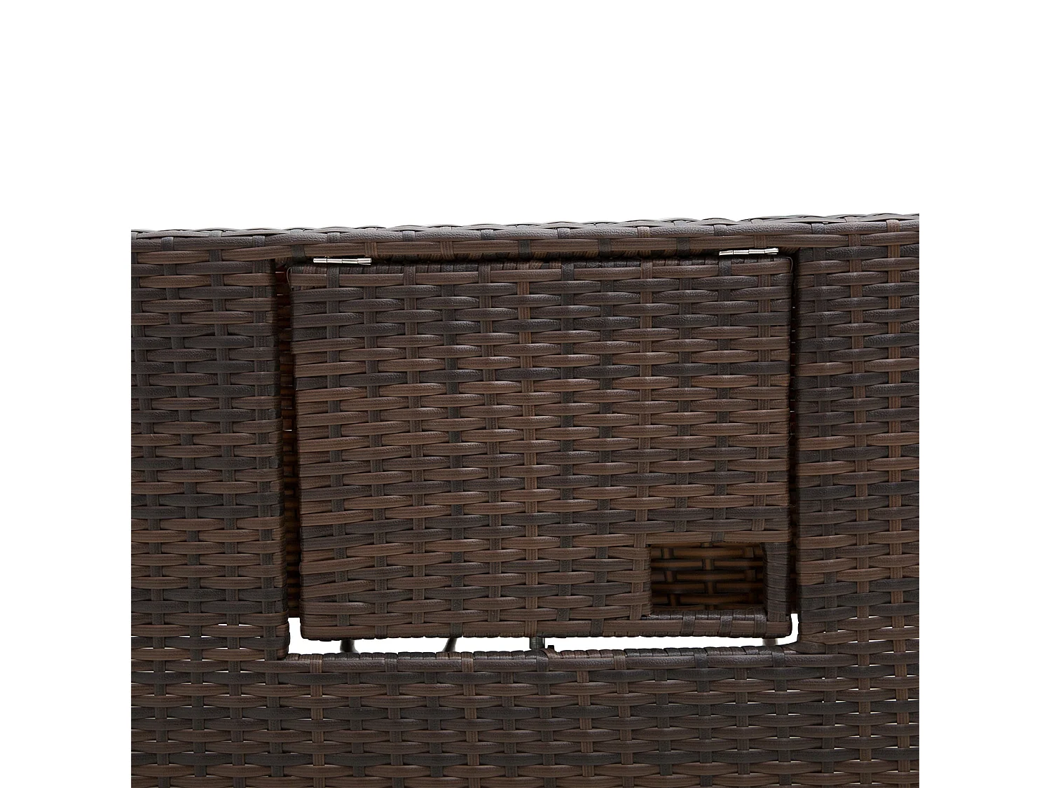 Fibadi Brown PE Rattan 2 Seater Outdoor Daybed with Adjustable Backrest