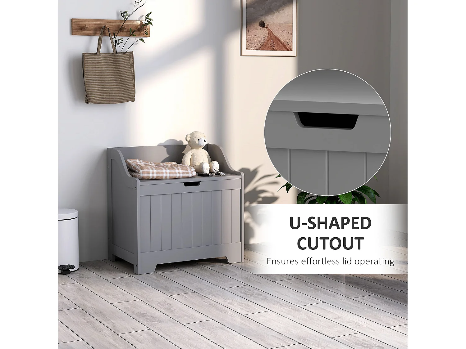 Ralofa Grey Storage Chest 61 Litre Capacity