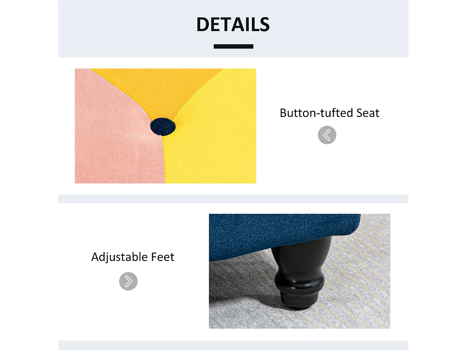 Tava Velvet Multicolour Storage Bench with Wooden Legs 114cm