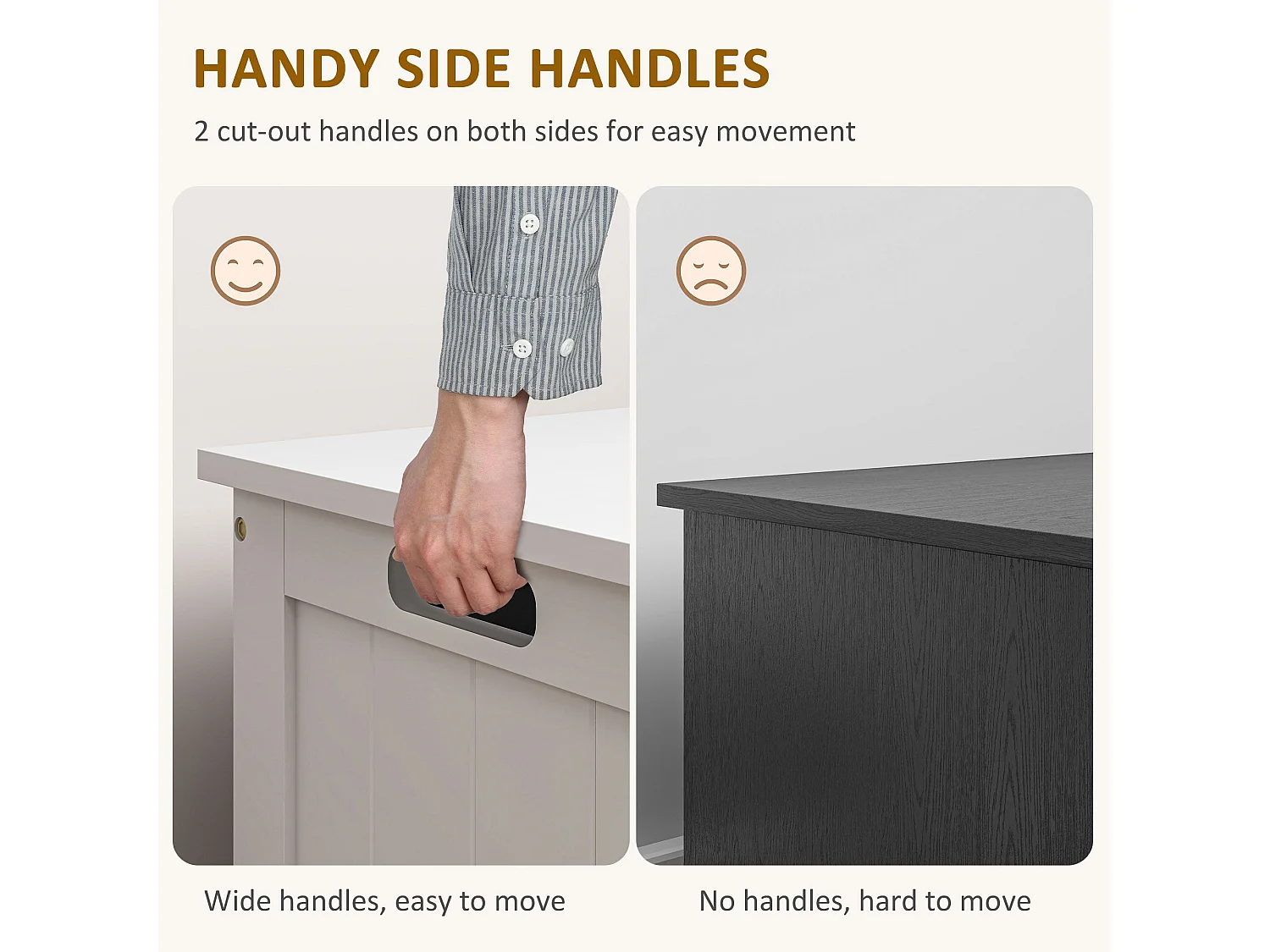 Halumo White Wooden Panelled Blanket Storage Chest 76 x 40 x 48cm