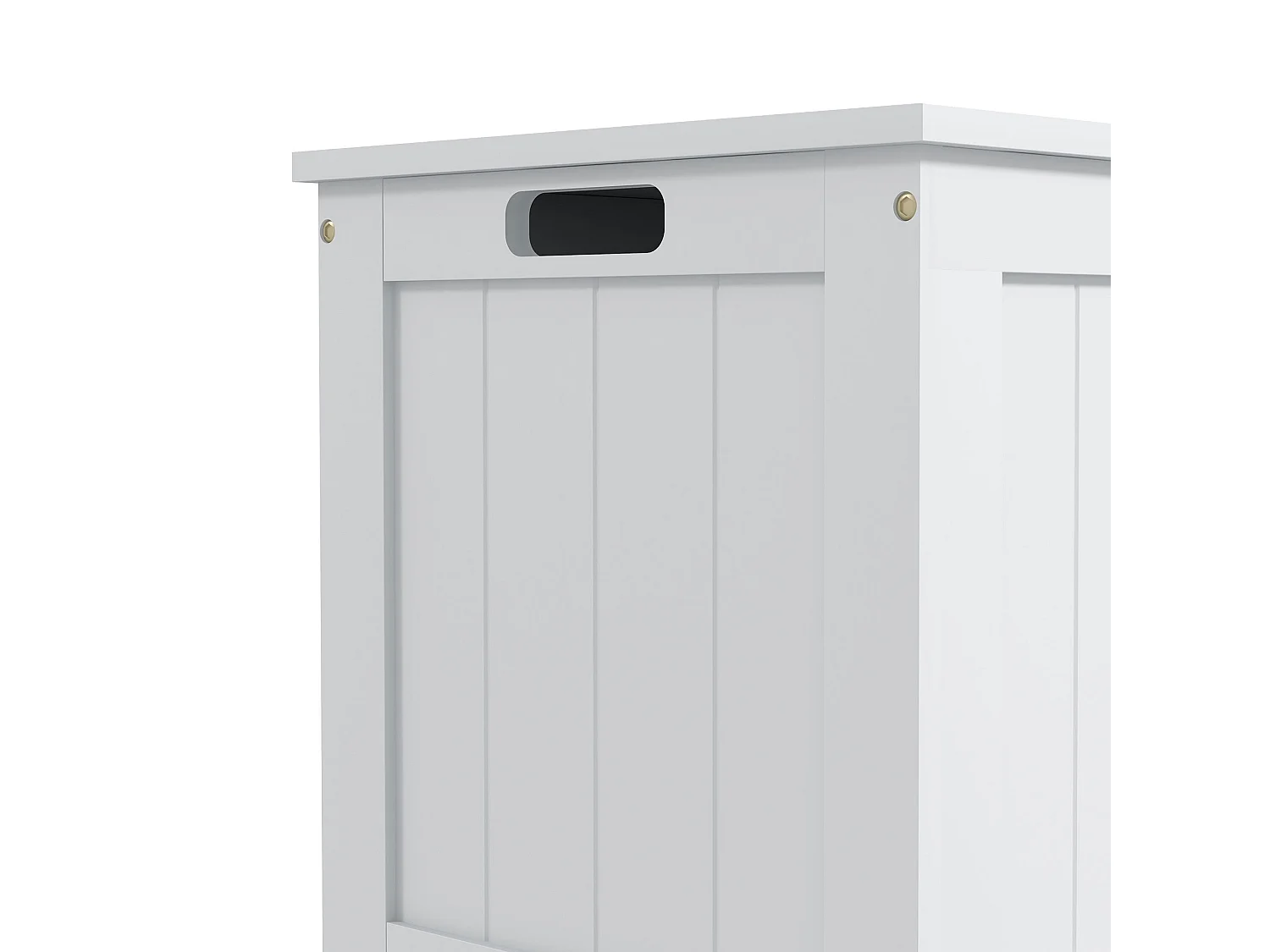 Halumo White Wooden Panelled Blanket Storage Chest 76 x 40 x 48cm