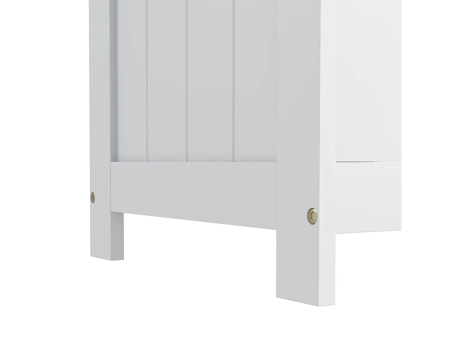 Halumo White Wooden Panelled Blanket Storage Chest 76 x 40 x 48cm