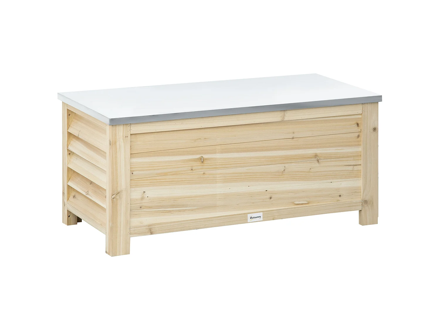 Keno Fava 155 L Panelled Fir Wood Outdoor Storage Box