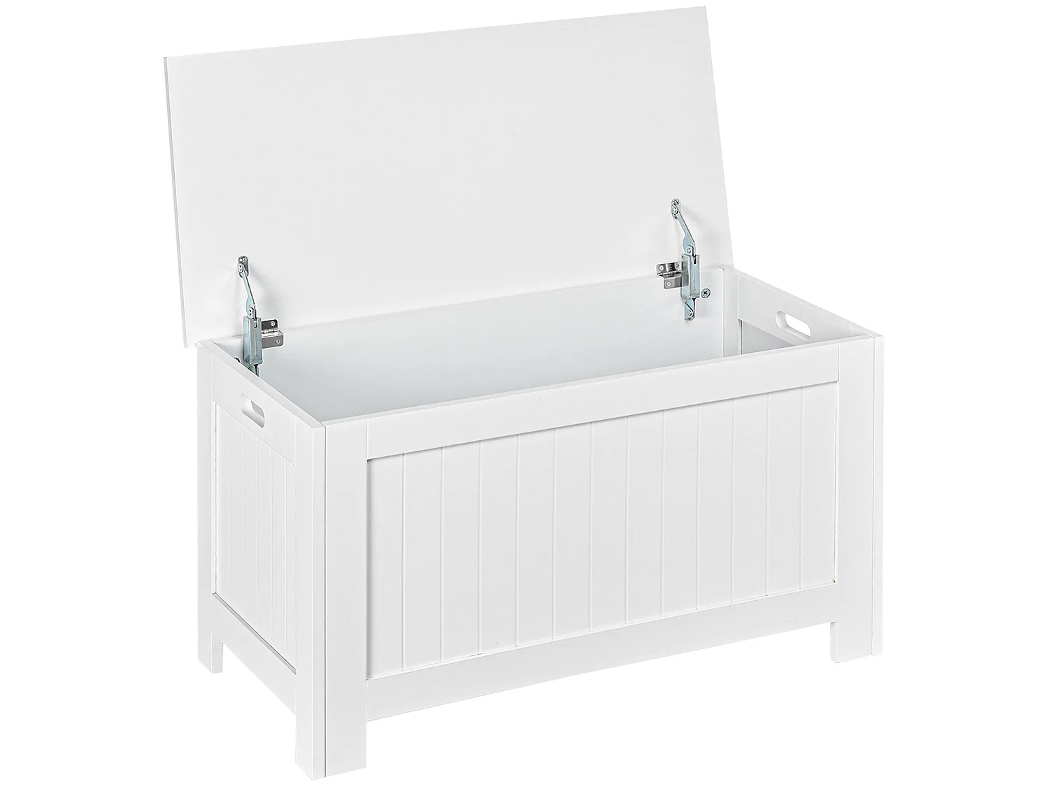Loro Farmhouse White Lift Top Storage Chest with Safety Hinges