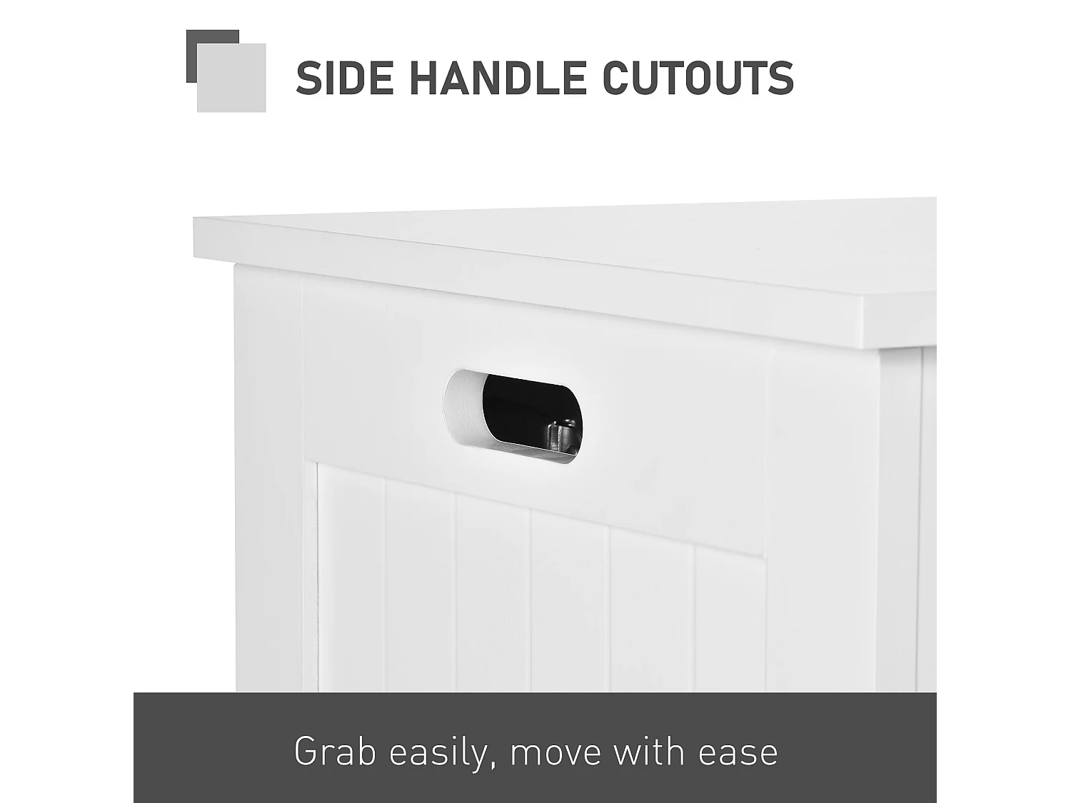 Loro Farmhouse White Lift Top Storage Chest with Safety Hinges
