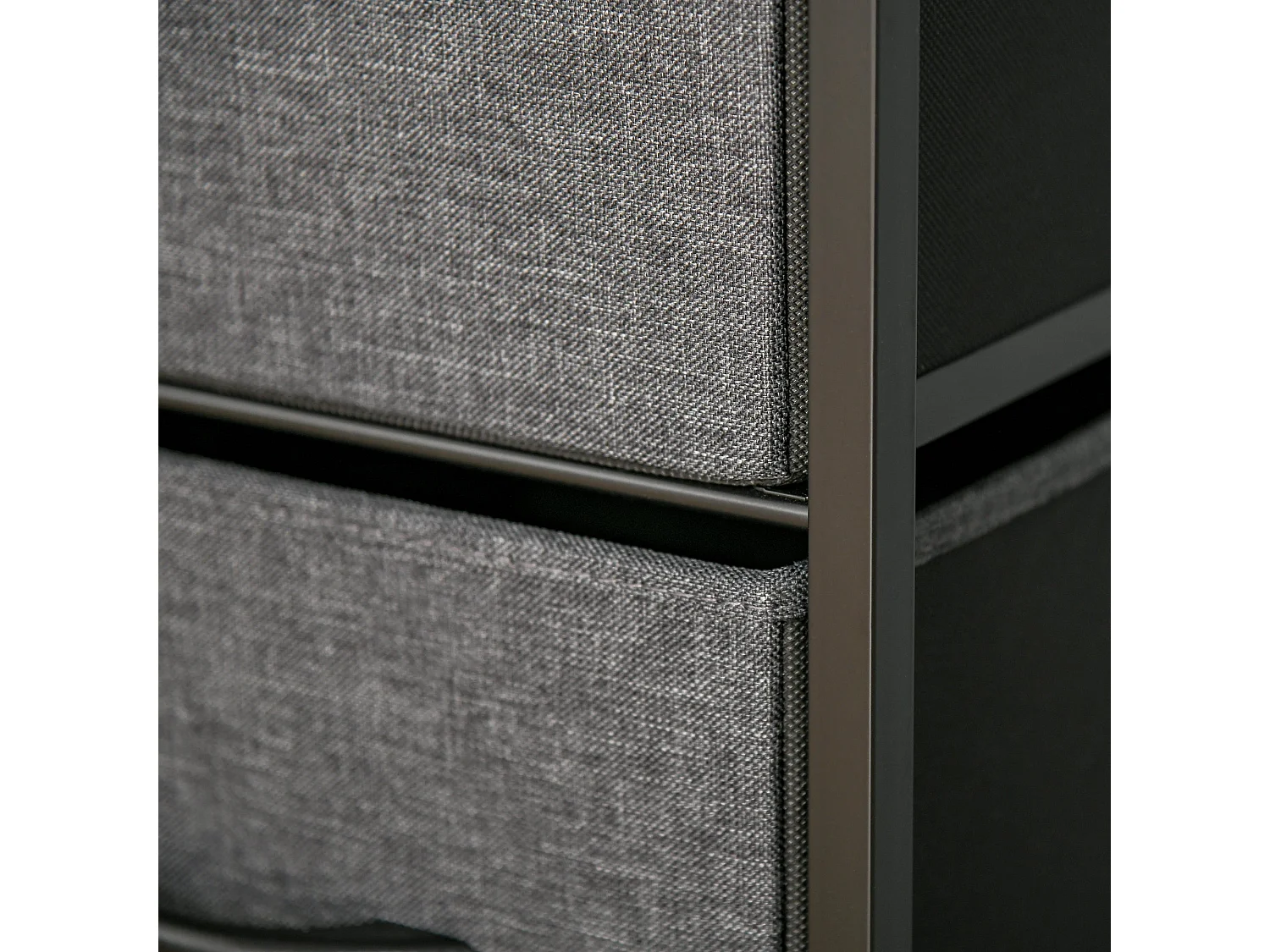 Lolula Black 4 Drawer Storage Chest with Open Shelves