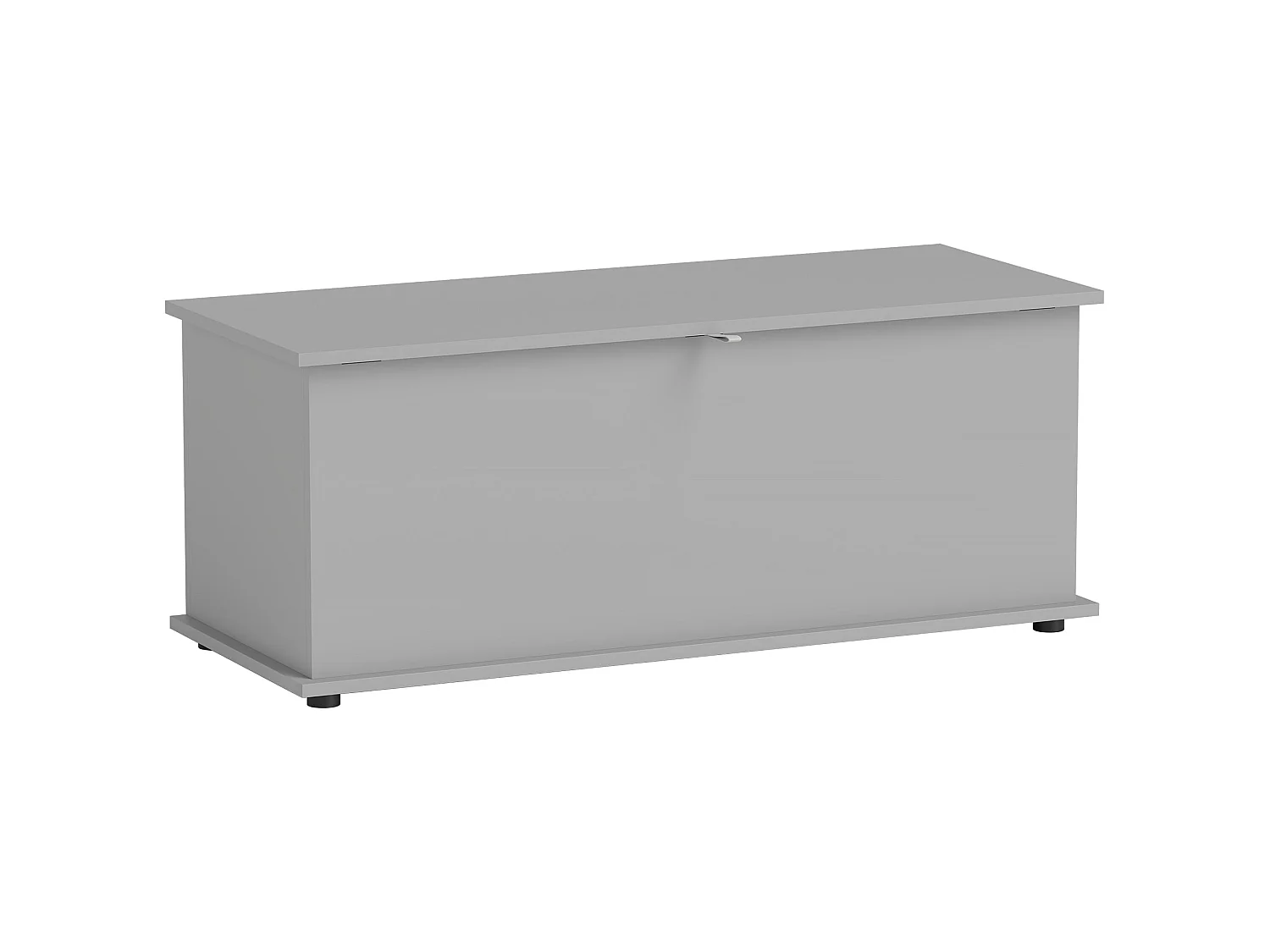Fito Vima Grey Particleboard Storage Trunk 113 L with Flip Top Lid and Safety Hinges