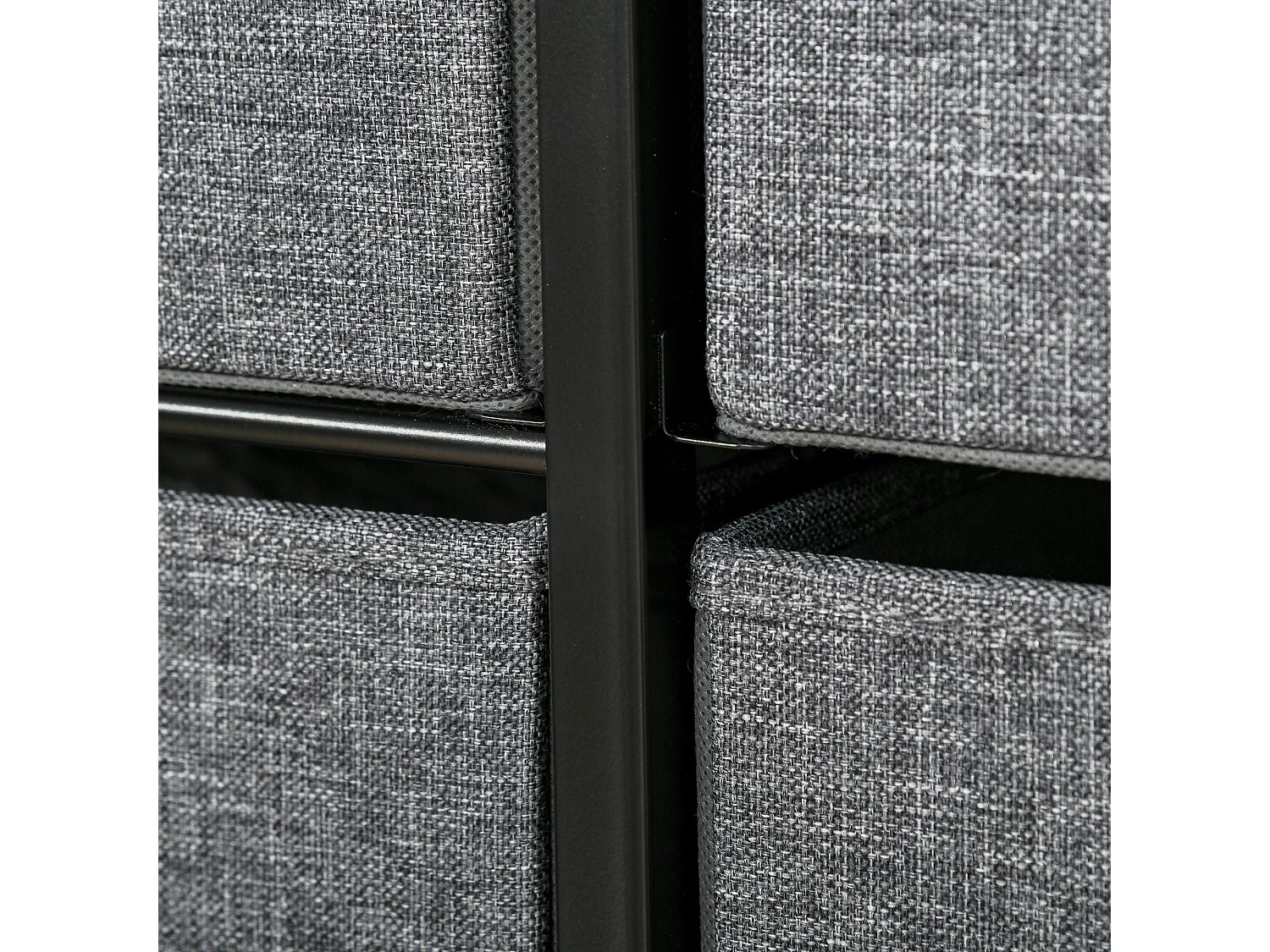 Lizi 7 Drawer Foldable Fabric and Metal Storage Chest Grey
