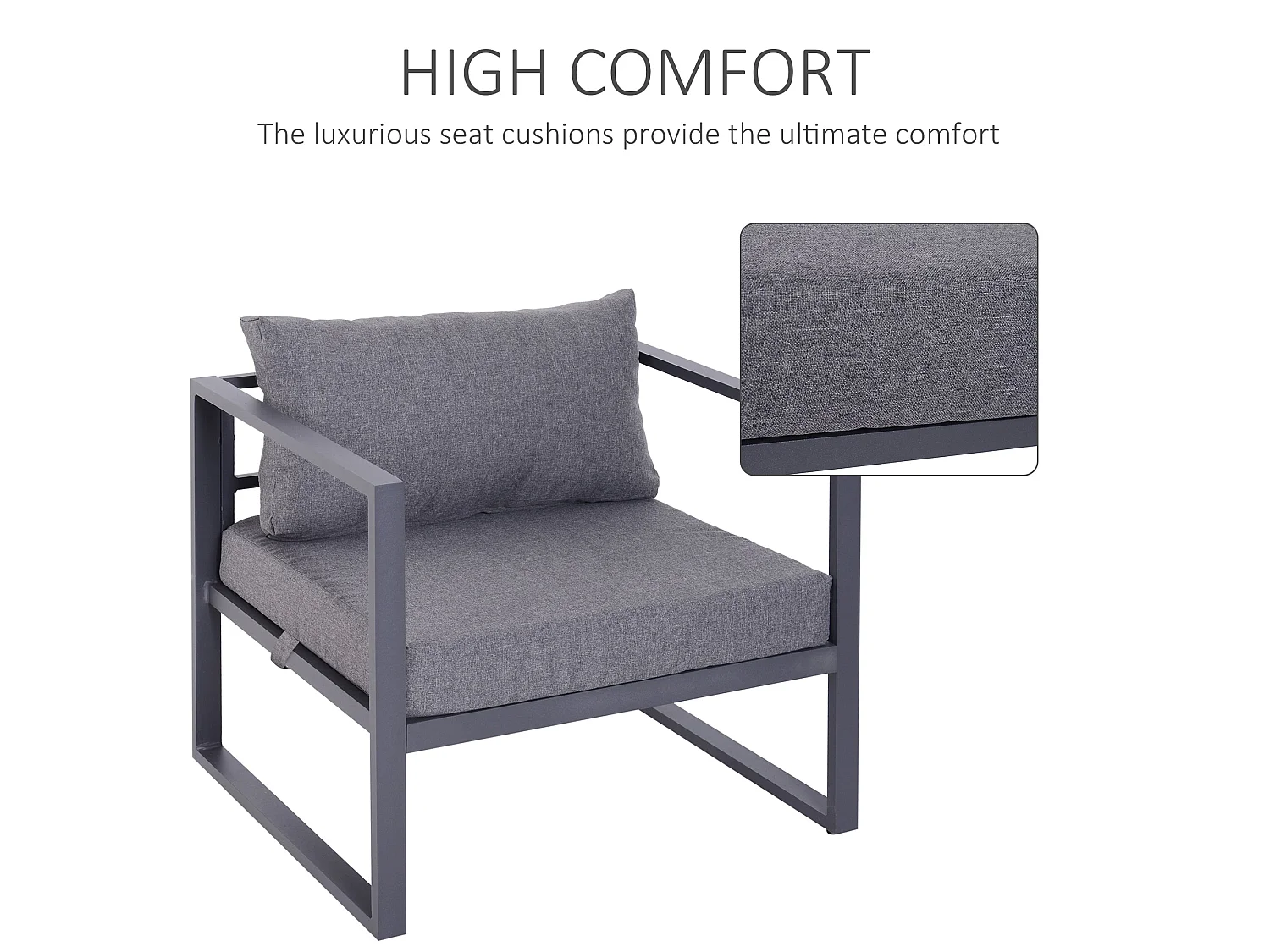 Nimavi 6 Seater Modular Outdoor Sofa Set with Coffee Table and Footstool