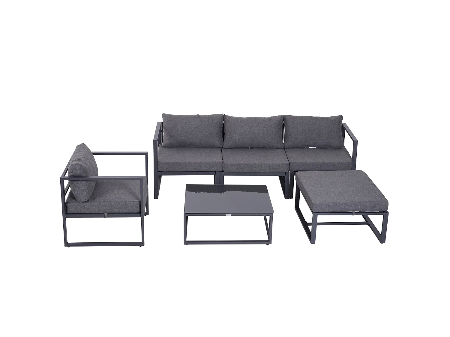 Nimavi 6 Seater Modular Outdoor Sofa Set with Coffee Table and Footstool