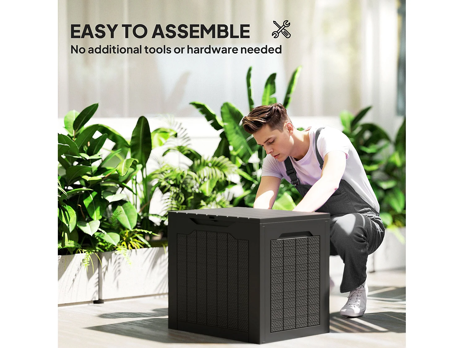 Vevino Nela Outdoor Storage Box 93 Litre Black