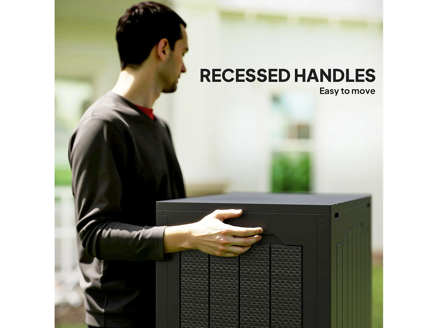 Vevino Nela Outdoor Storage Box 93 Litre Black