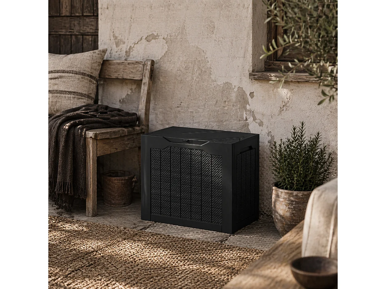 Vevino Nela Outdoor Storage Box 93 Litre Black