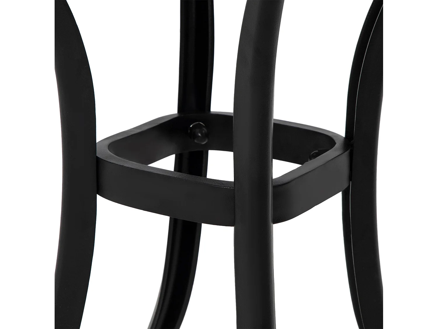 Dodo Cast Aluminium Black Square Bistro Table 53x53cm with Umbrella Hole