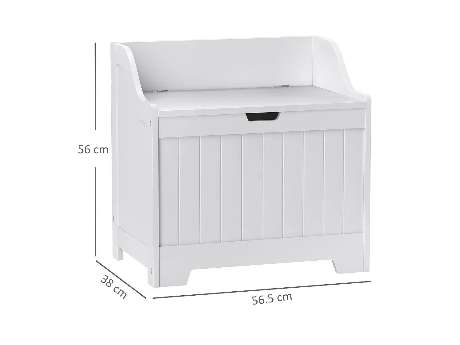Talolo White Storage Chest 61L MDF Toy and Blanket Box