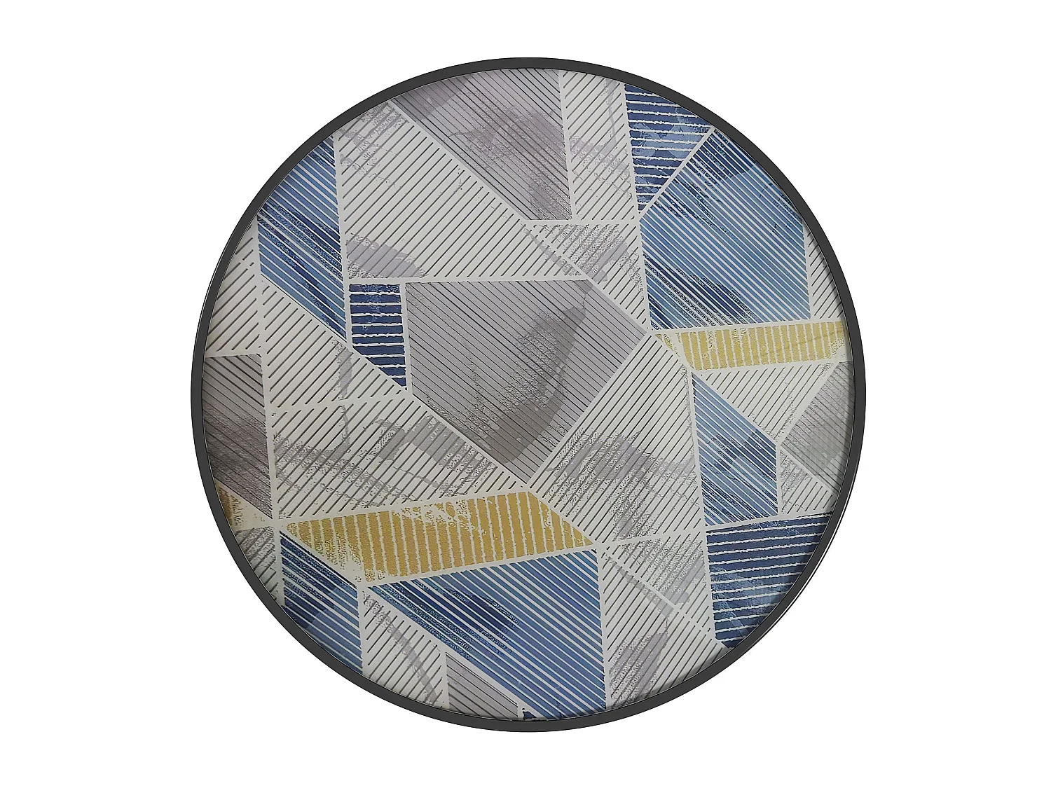 Bahavi Multicolour Tempered Glass Bistro Table 60cm