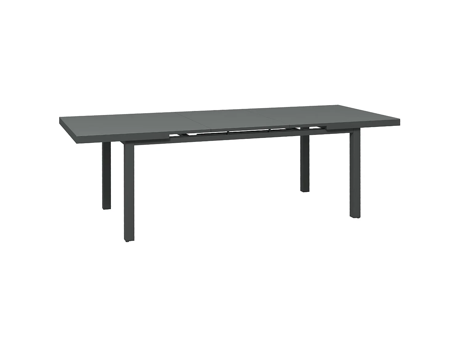 Soroke 6–8 Seater Charcoal Grey Extendable Aluminium Outdoor Dining Table