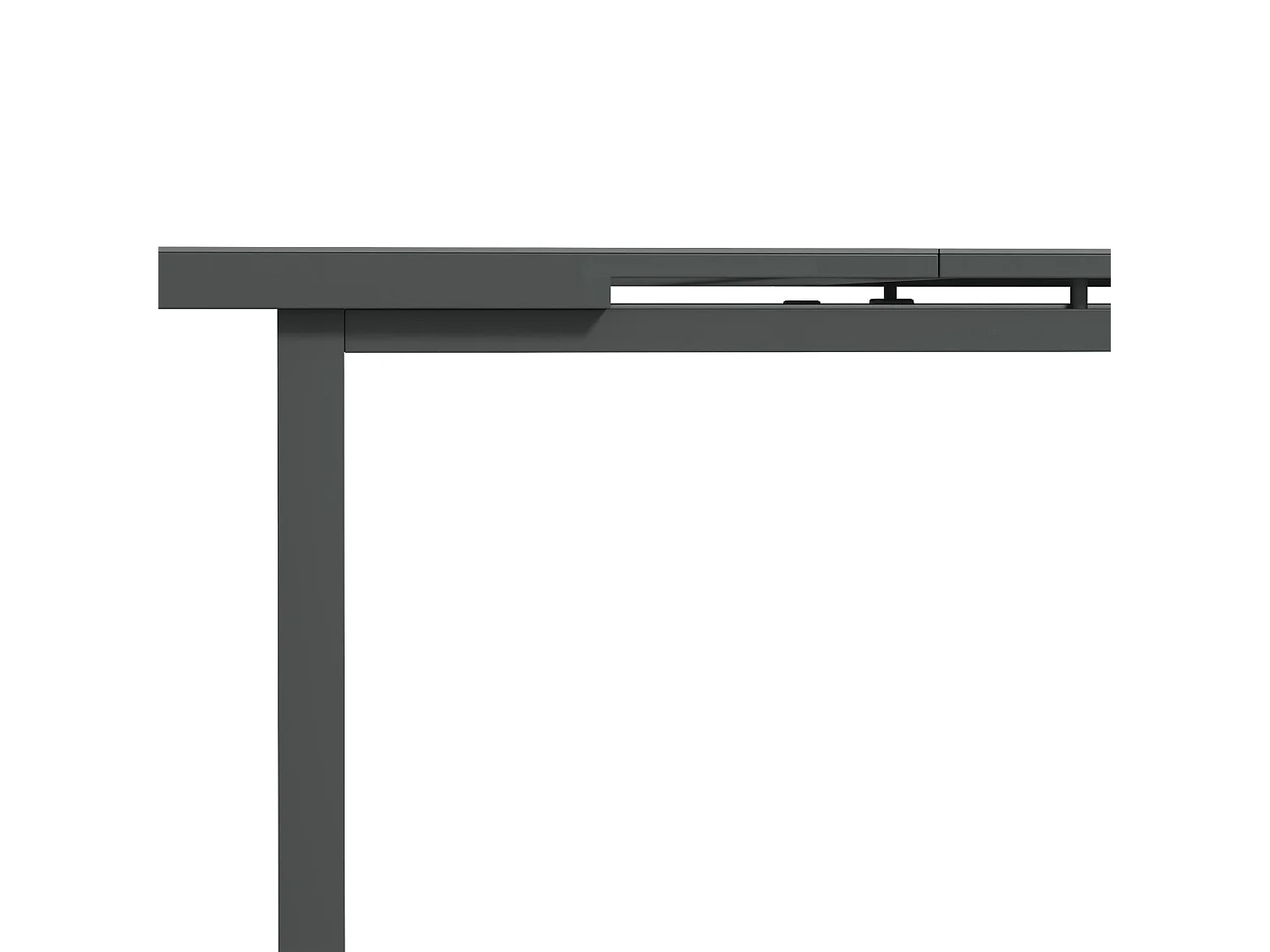 Soroke 6–8 Seater Charcoal Grey Extendable Aluminium Outdoor Dining Table