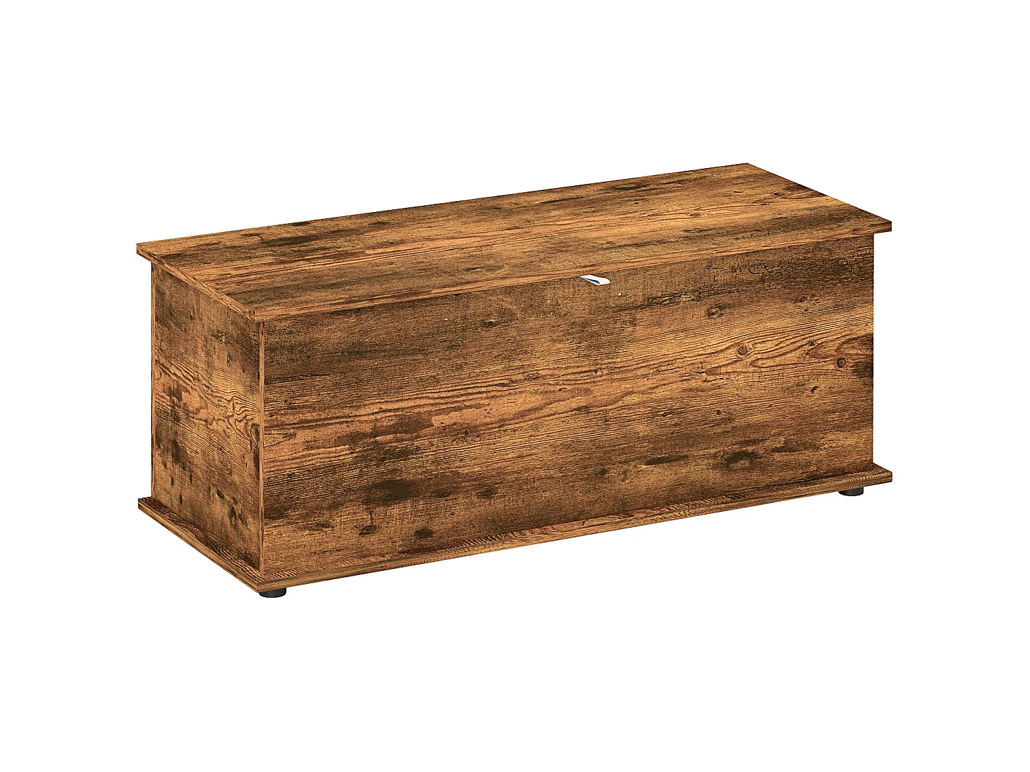 Nomo Malu Rustic Brown Storage Trunk 113L Flip Top Chest with Safety Hinges