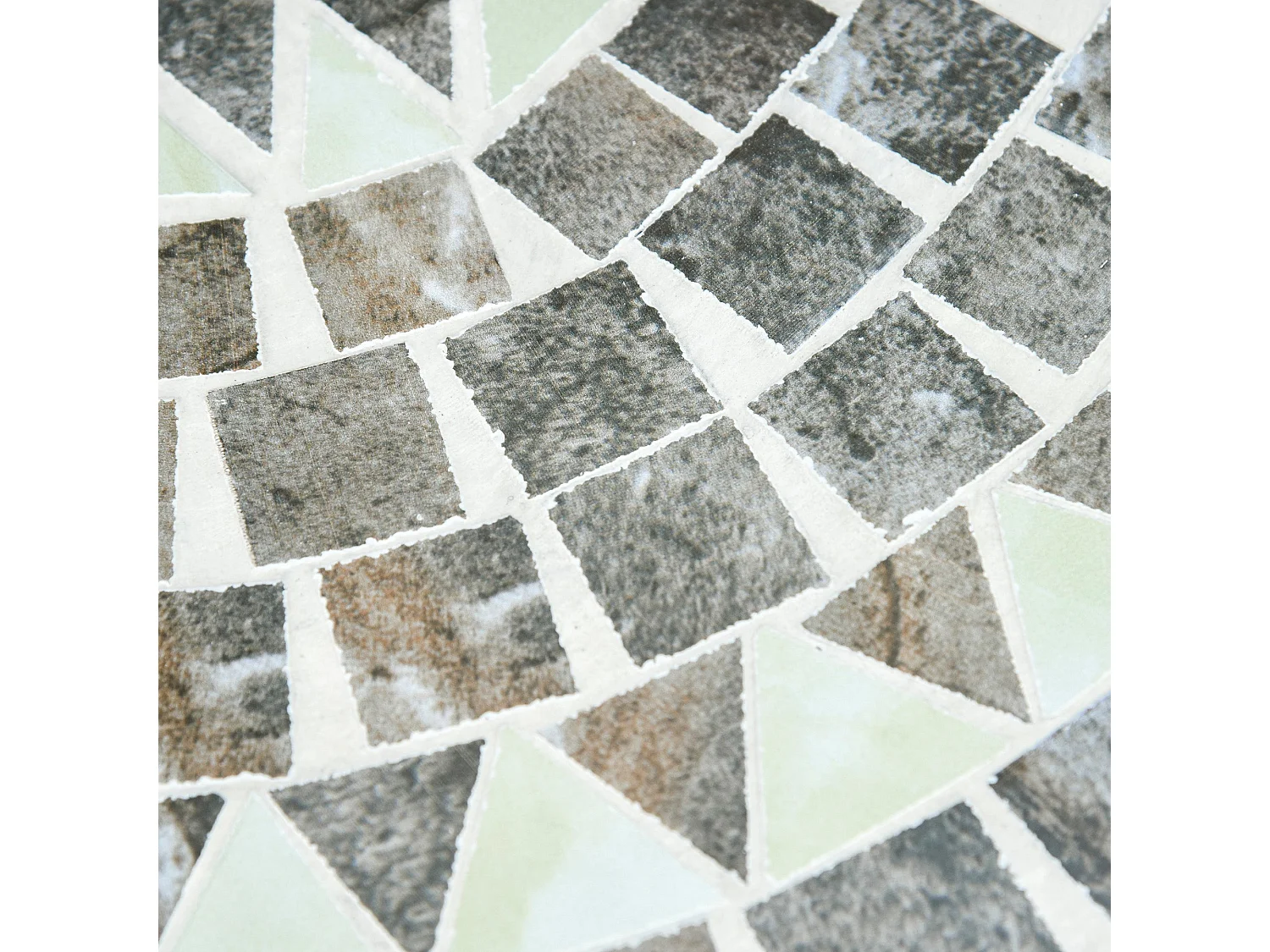 Sesori 60cm Round Mosaic Garden Table Ceramic Top and Powder Coated Metal Frame
