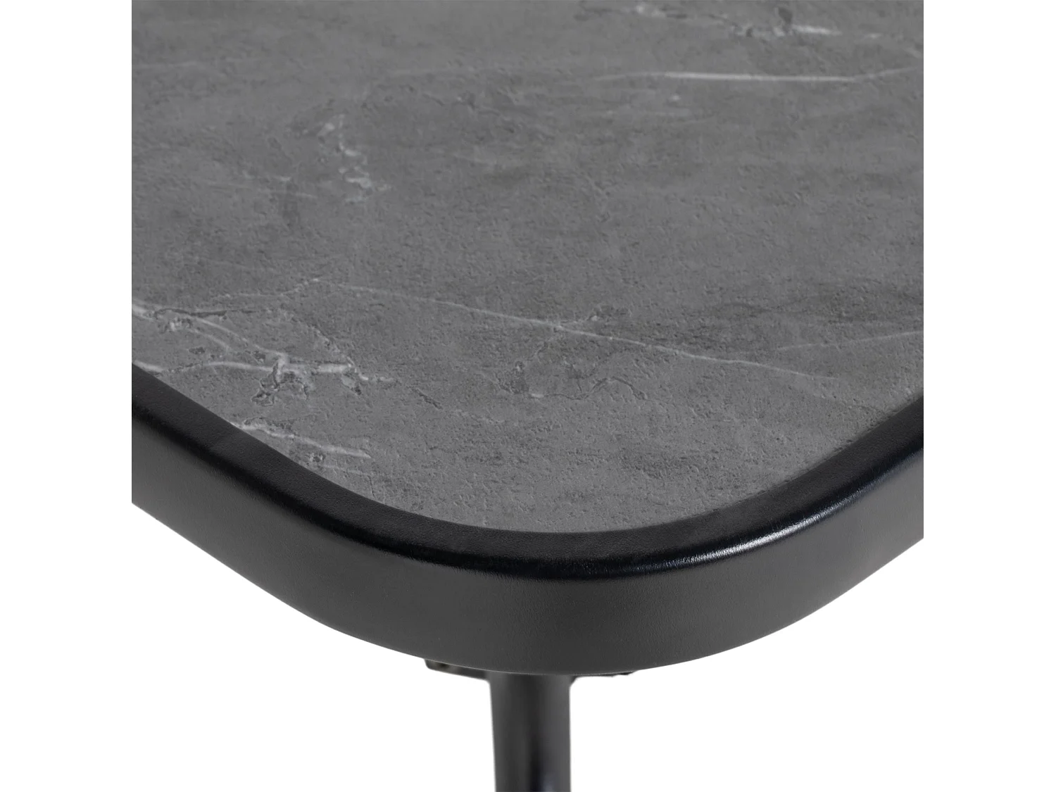Nana 80x80cm Square Bistro Table Marble Effect Top with Umbrella Hole