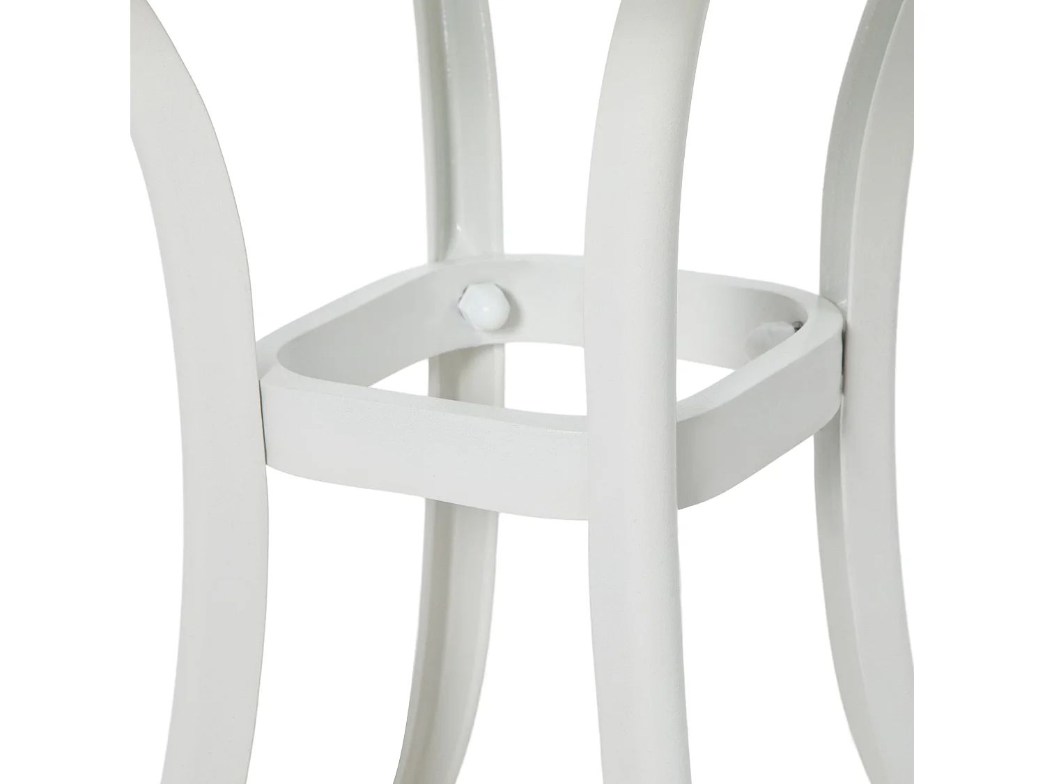 Zisu White Cast Aluminium Square Bistro Table with Umbrella Hole