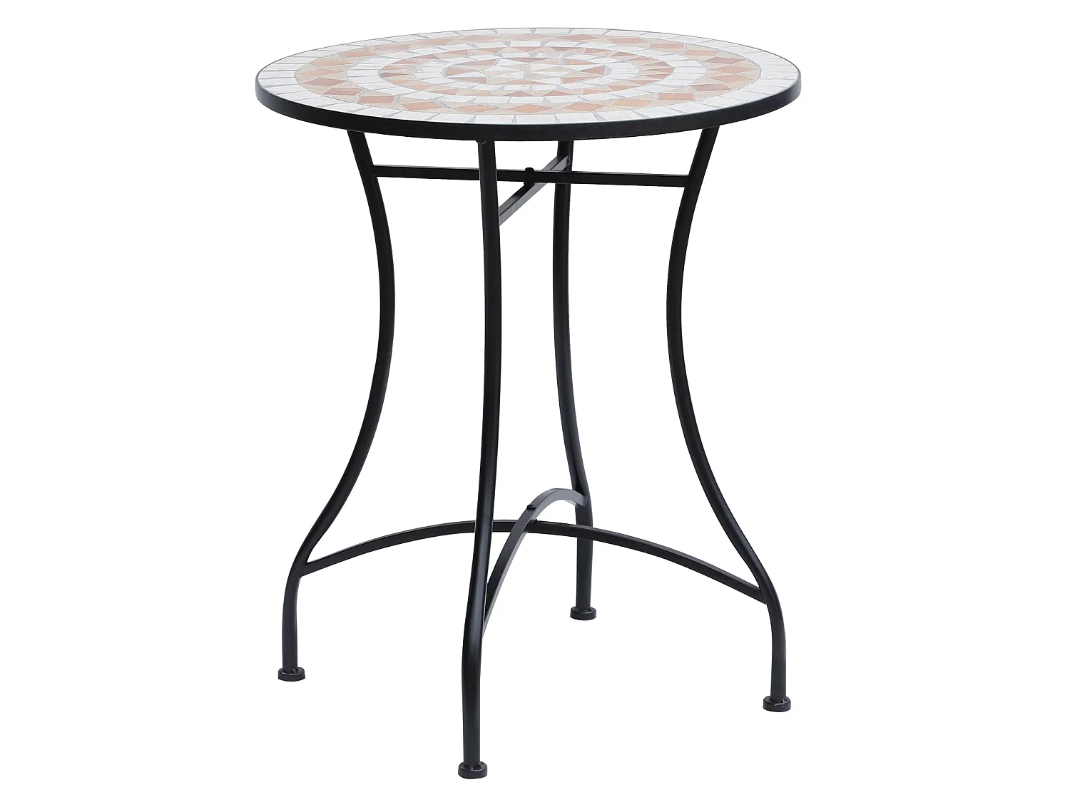 Lerava 60cm Round Ceramic Mosaic Outdoor Bistro Table