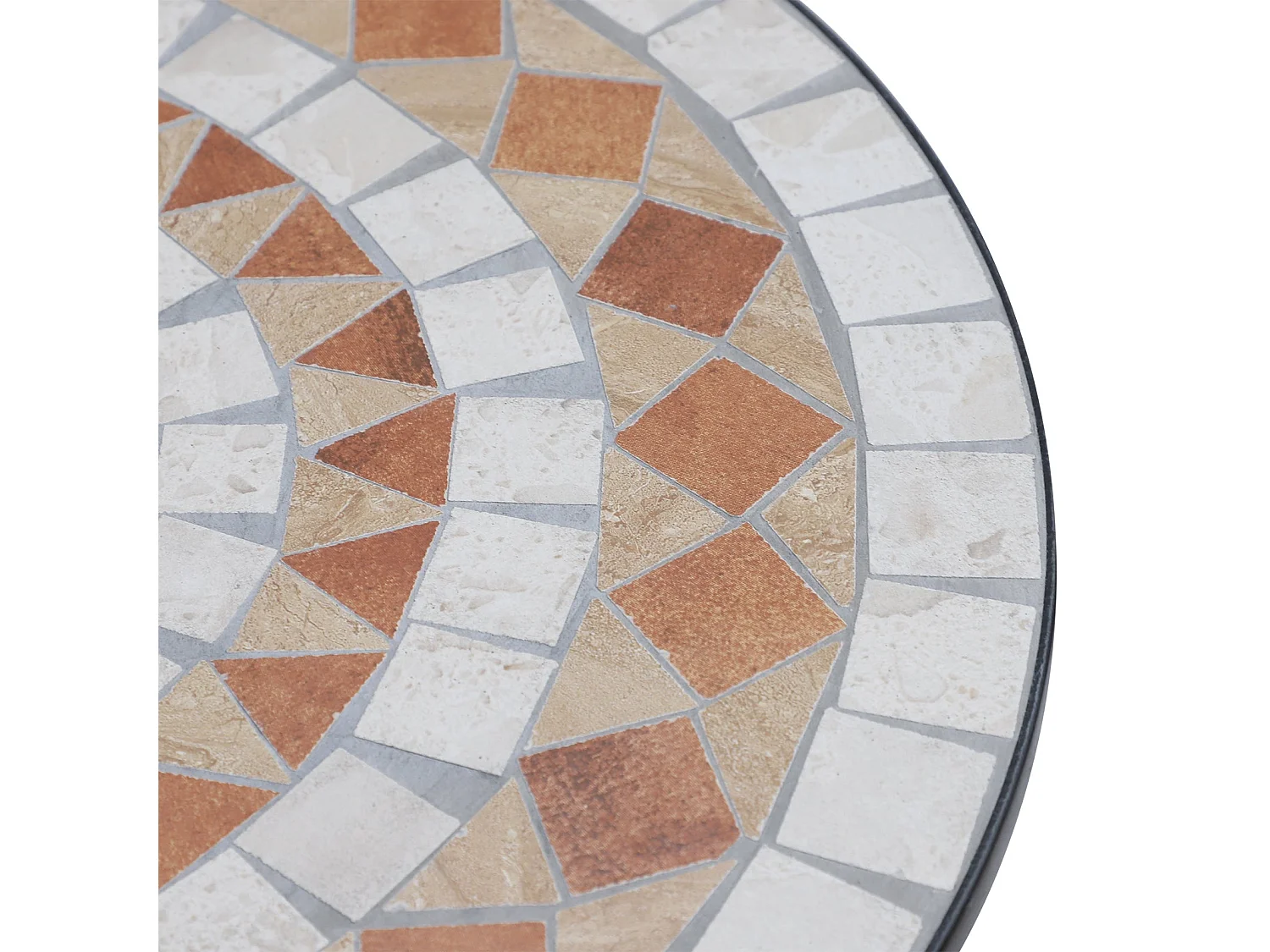 Lerava 60cm Round Ceramic Mosaic Outdoor Bistro Table