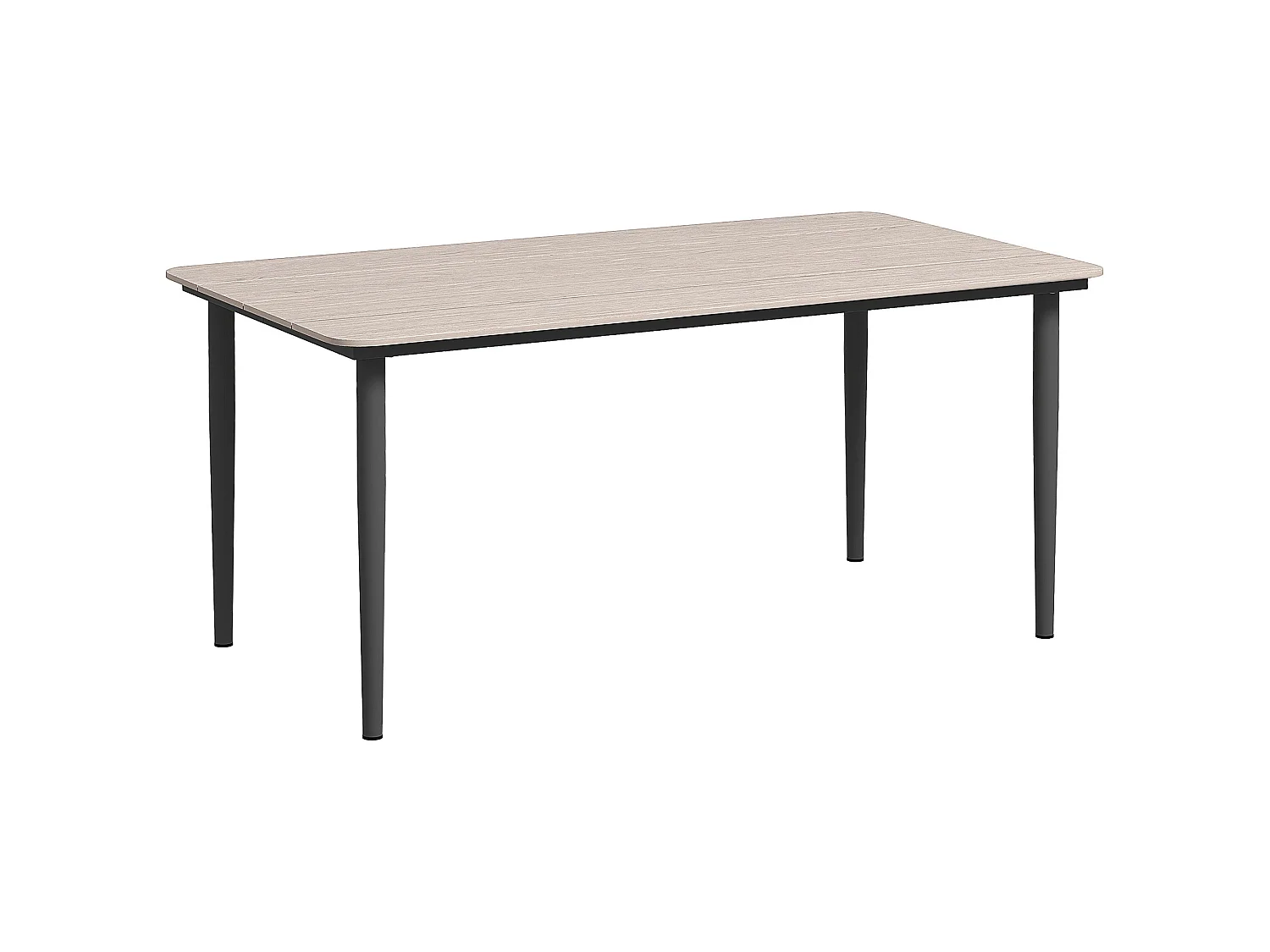 Navima Light Grey Rectangular Outdoor Dining Table for 6 160x90cm WPC Top