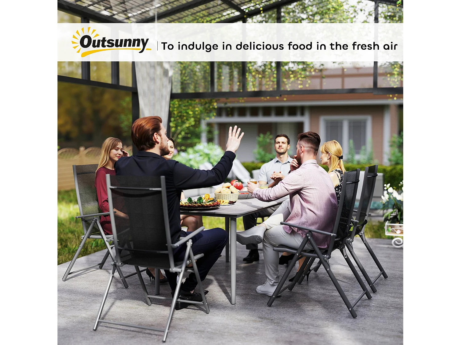 Navima Light Grey Rectangular Outdoor Dining Table for 6 160x90cm WPC Top