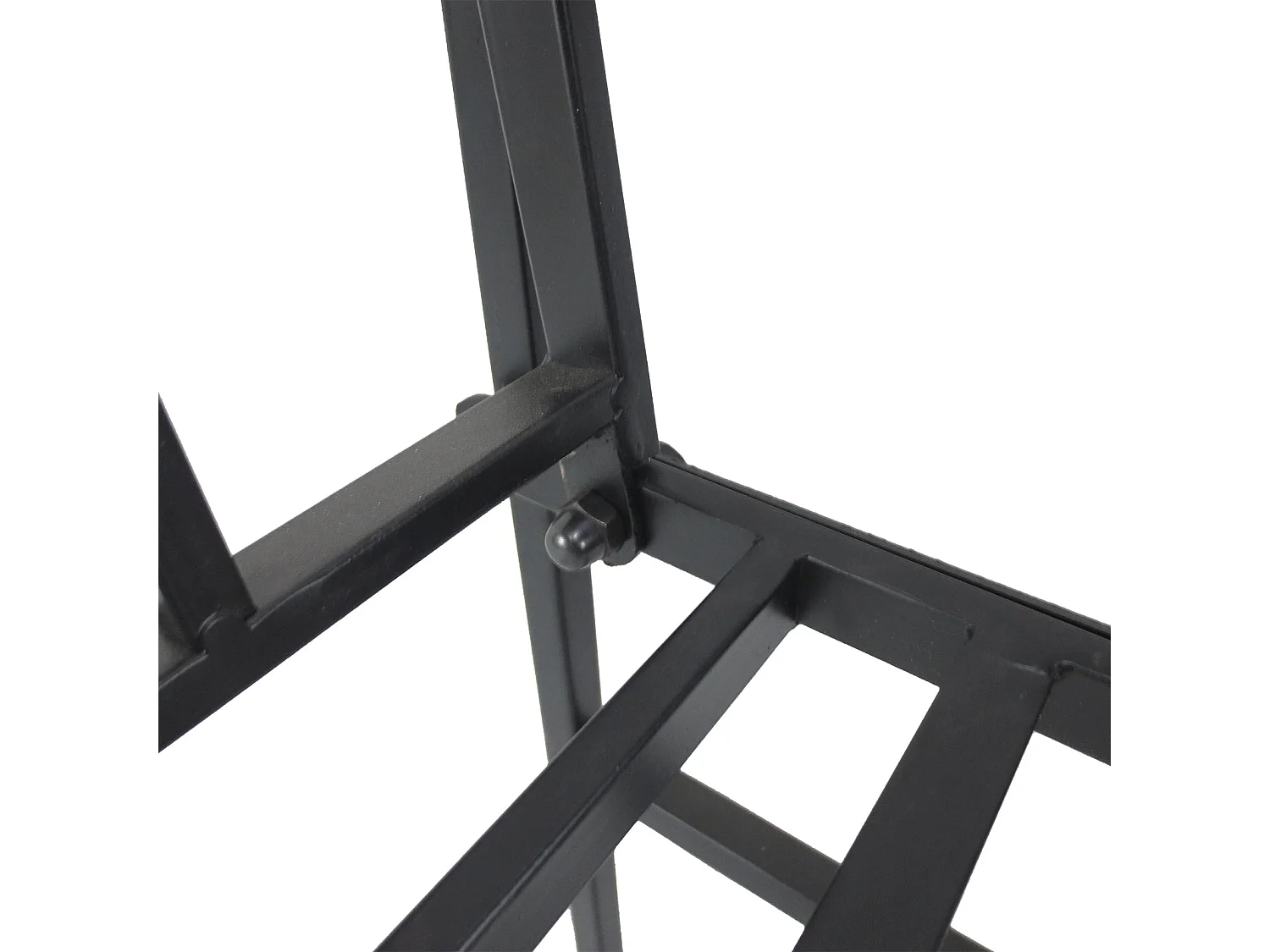 Black Metal 2 Seater Garden Bench with Arch Back for Climbing Plants