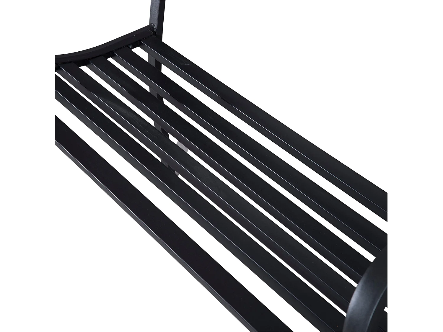 Saradi Taro Black Steel 2 Seater Outdoor Garden Bench