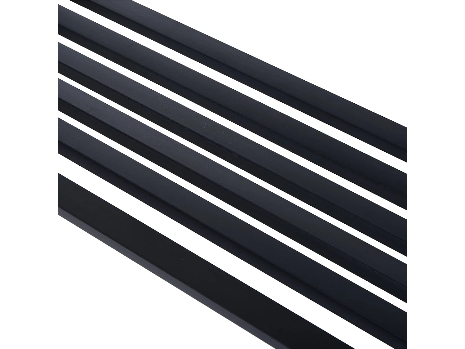 Yota Nile 127cm Powder Coated Steel Garden Bench Black