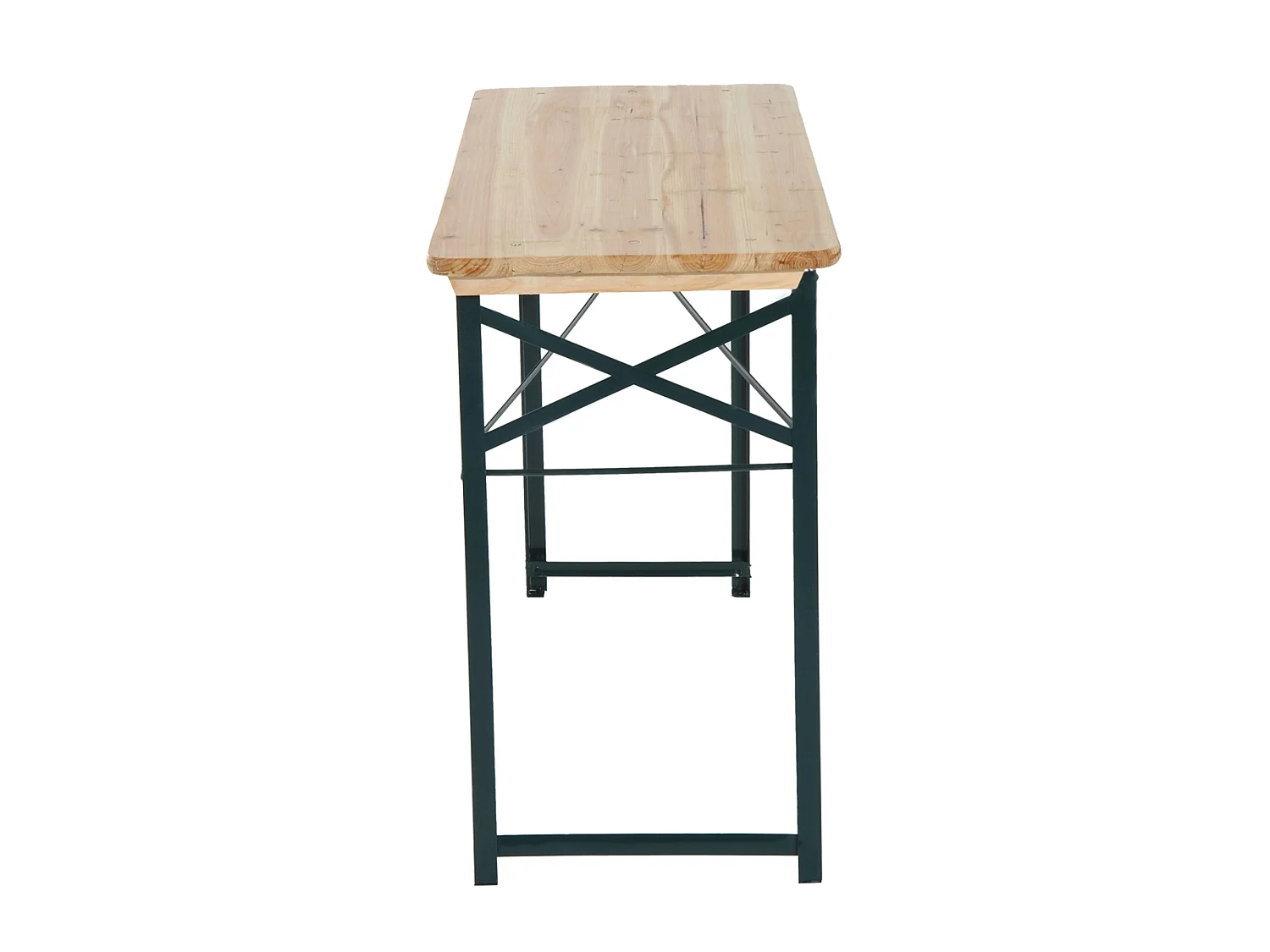 Mamoni Portable Folding Picnic Table With 2 Benches Natural Wood