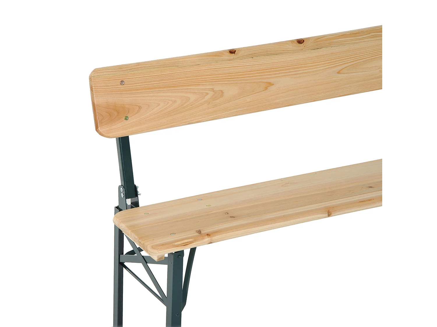 Mamoni Portable Folding Picnic Table With 2 Benches Natural Wood