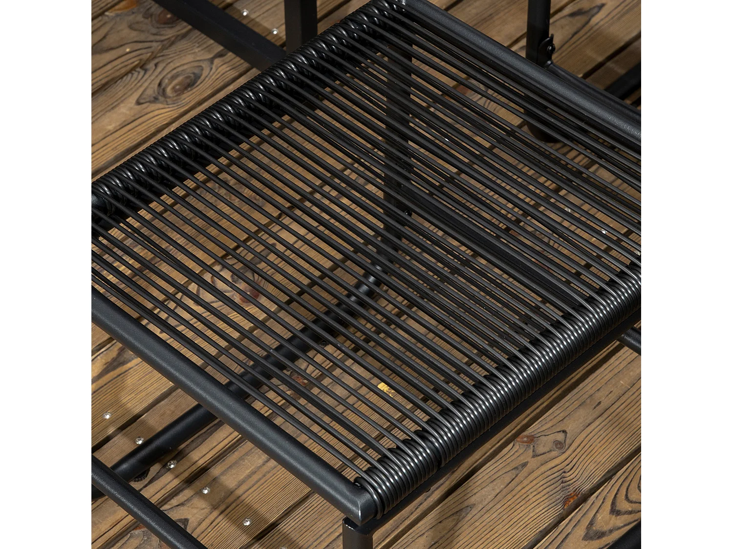 Latata 10 Seater Black Rattan Cube Garden Dining Set with Stools and Rectangular Table