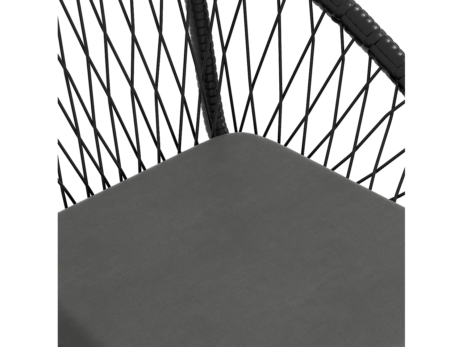 Lukeno 3 Piece Outdoor Bistro Set Black Rattan with Dark Grey Cushions