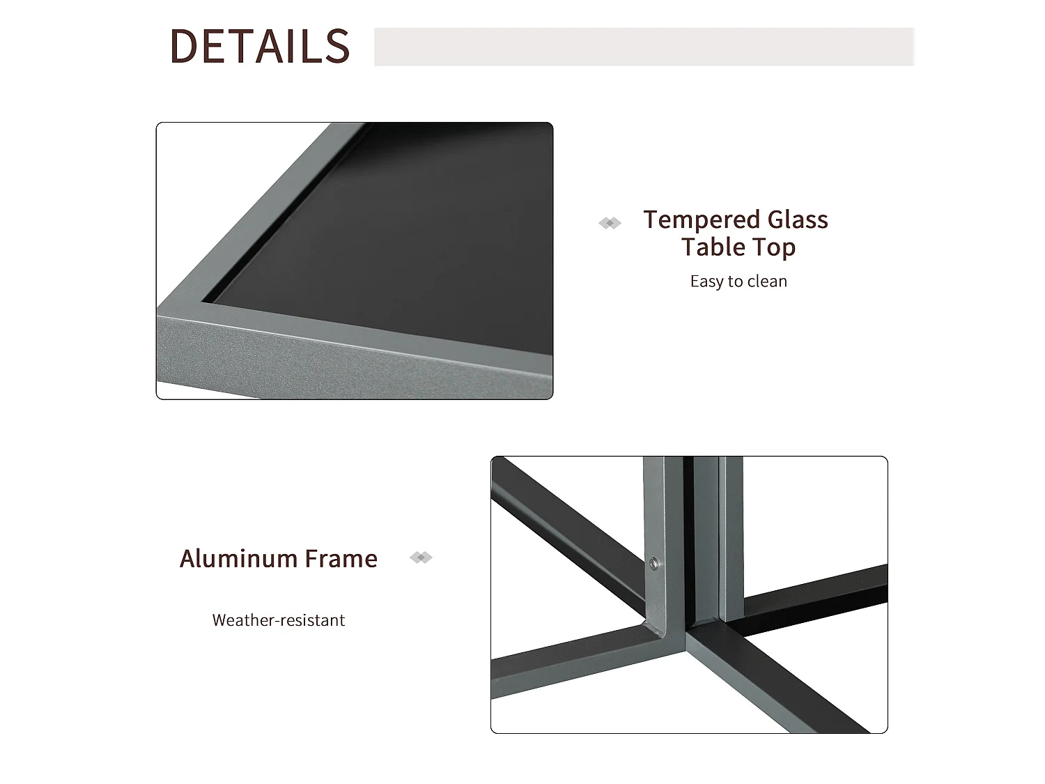 Moyoha 9 Piece Grey Aluminium Space Saving Garden Cube Dining Set with Cushions