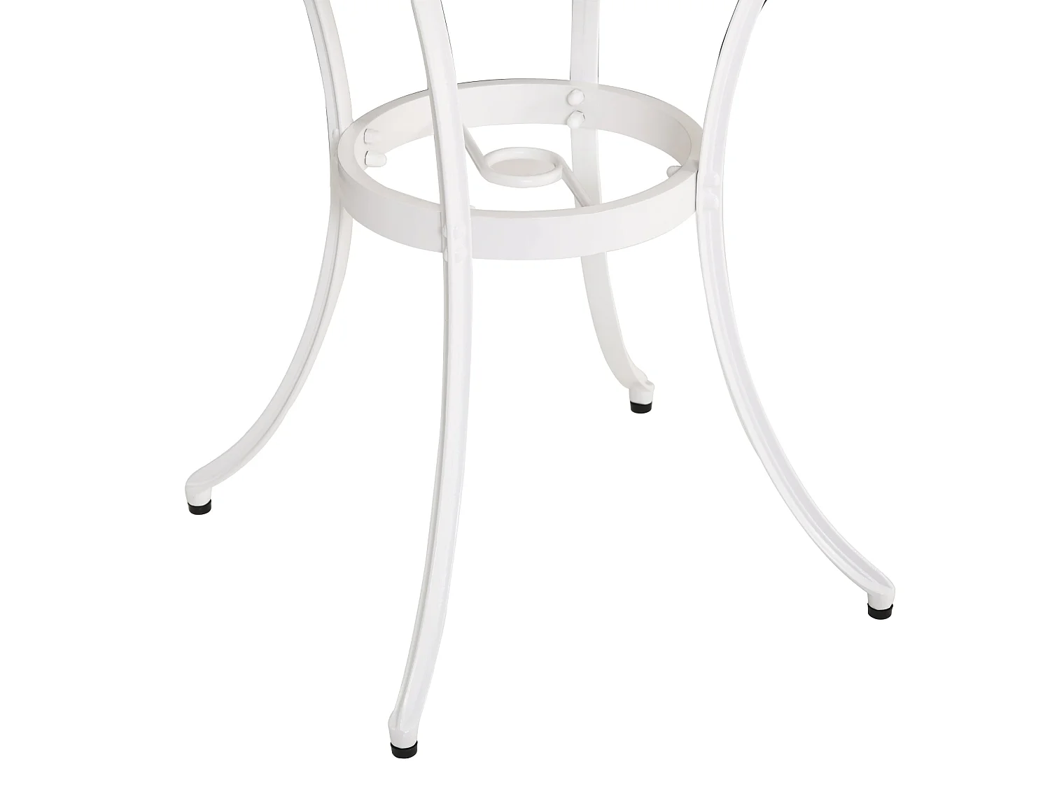 Safa 3 Piece Aluminium Bistro Set in White Vintage Style 2 Seats