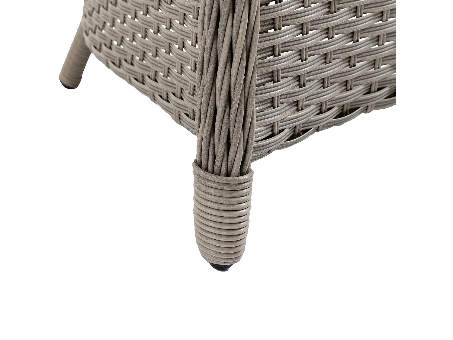 Vifi 4 Seater Outdoor Rattan Dining Set Grey with Glass Table and Cushions