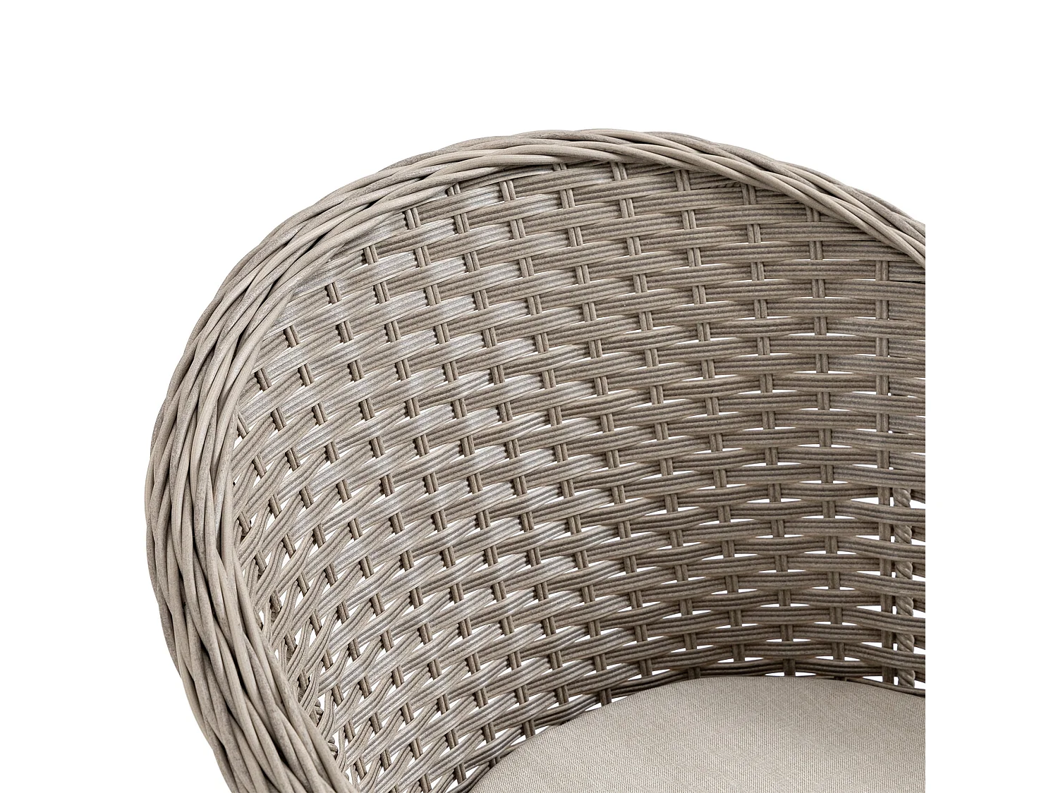 Vifi 4 Seater Outdoor Rattan Dining Set Grey with Glass Table and Cushions