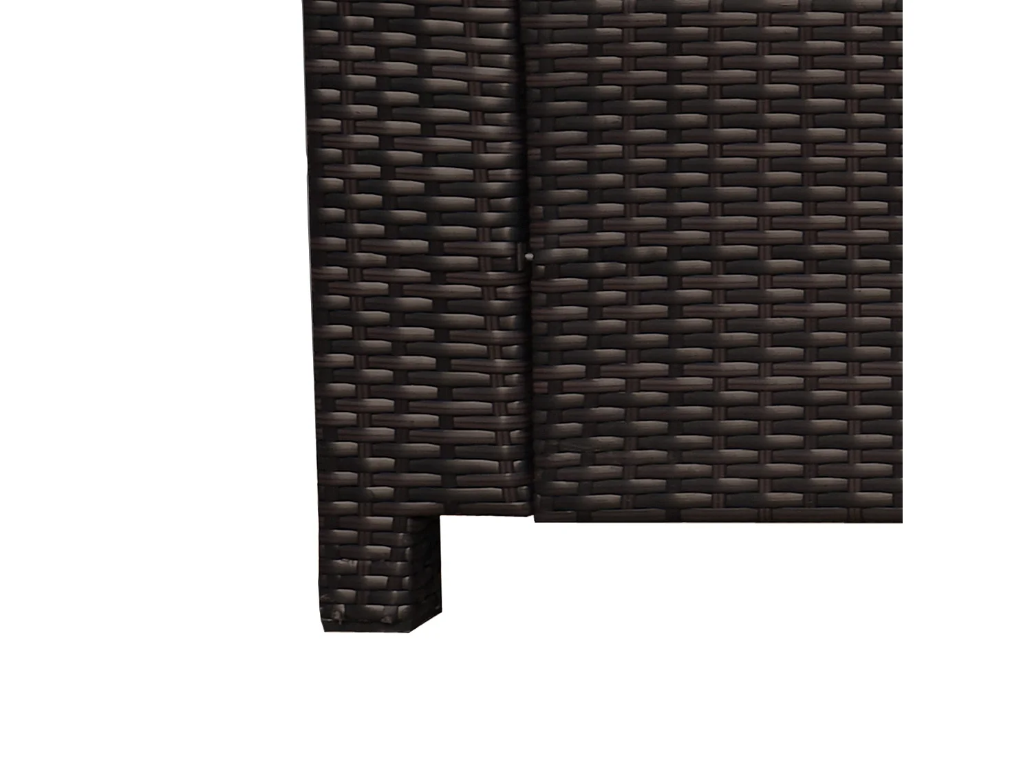 Sediri Brown PE Rattan 3 Seater Garden Sofa with Cream Cushions