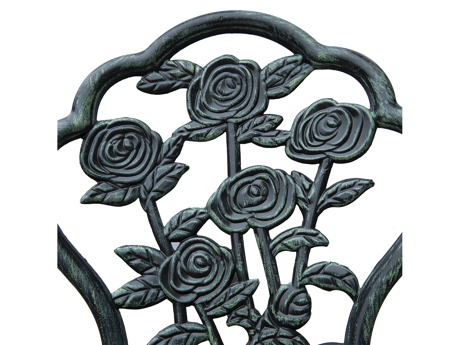 Lafira 3 Piece Cast Aluminium Garden Bistro Set in Antique Green