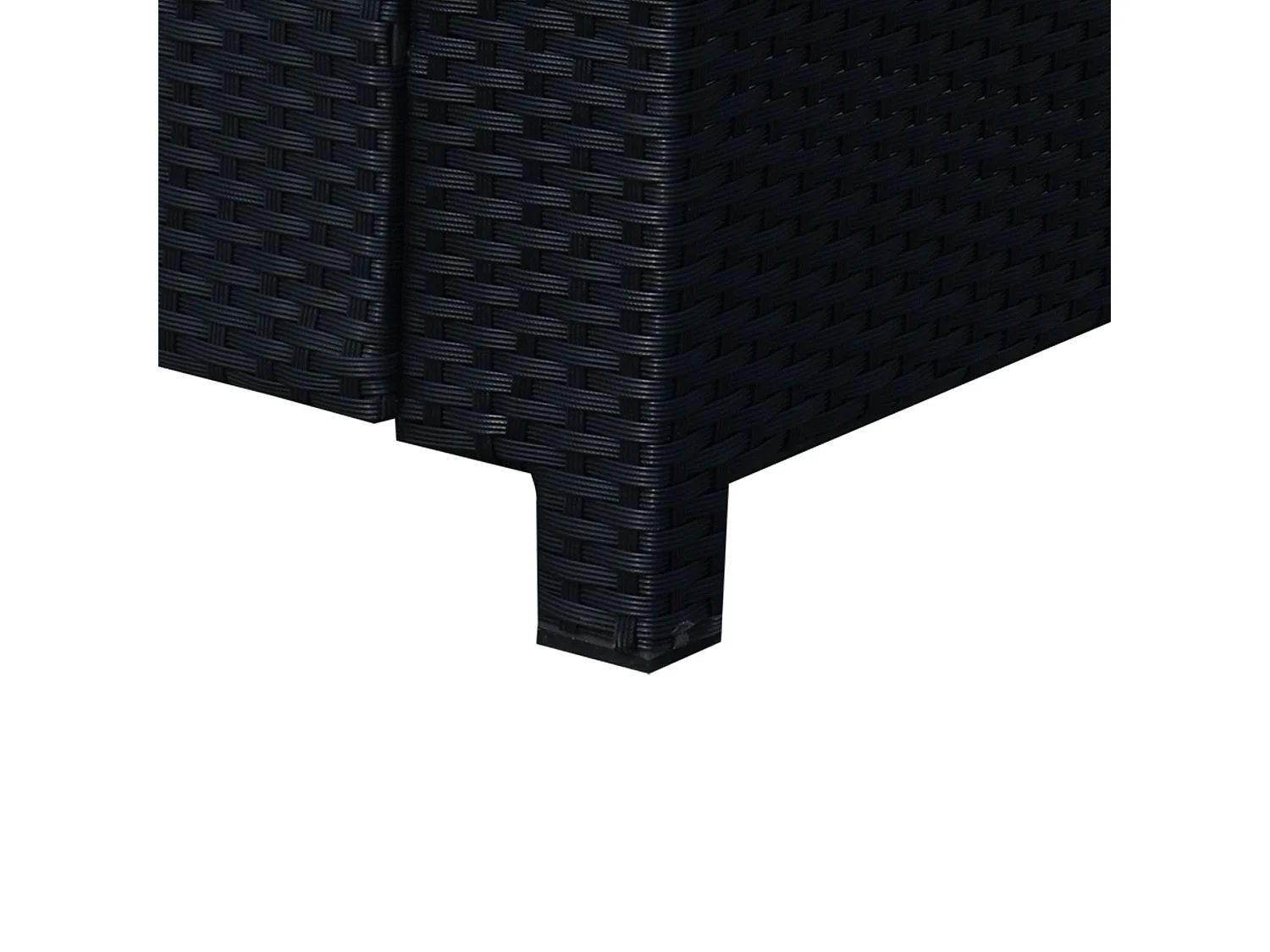 Toha Rattan 2 Seater Outdoor Sofa Black with Cream Cushions
