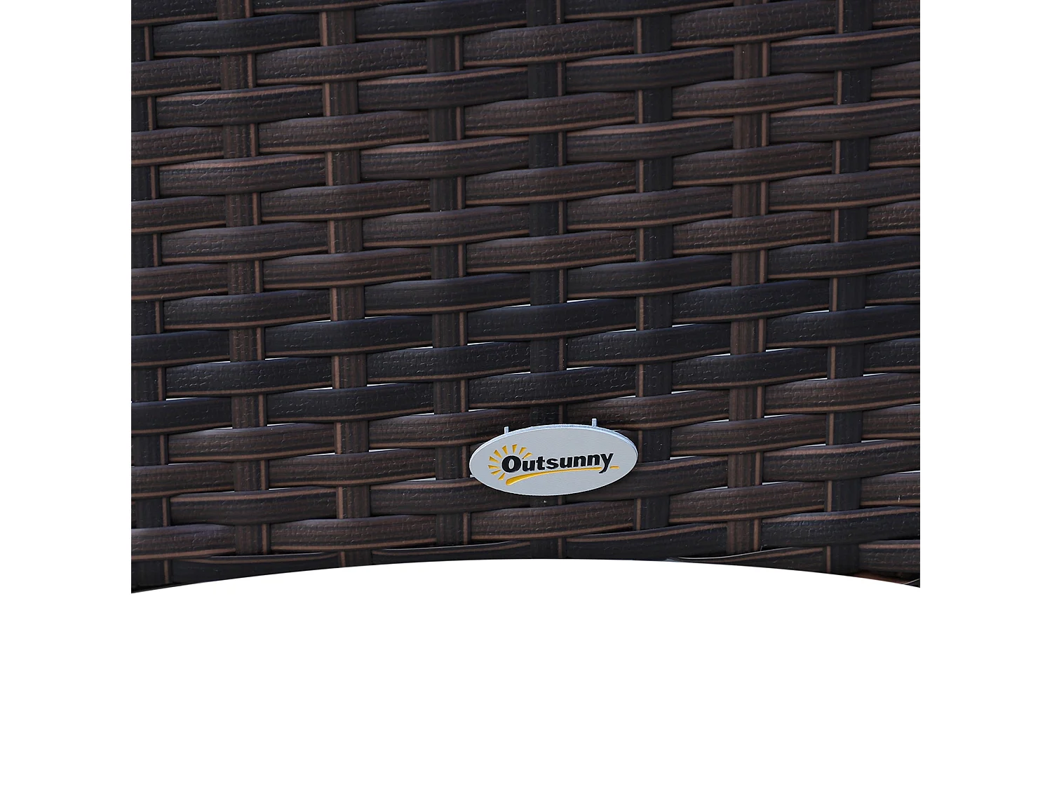 Dine Rattan 6 Seater Outdoor Dining Set Brown PE Rattan Cushioned Armchairs Rectangular Tempered Glass Table