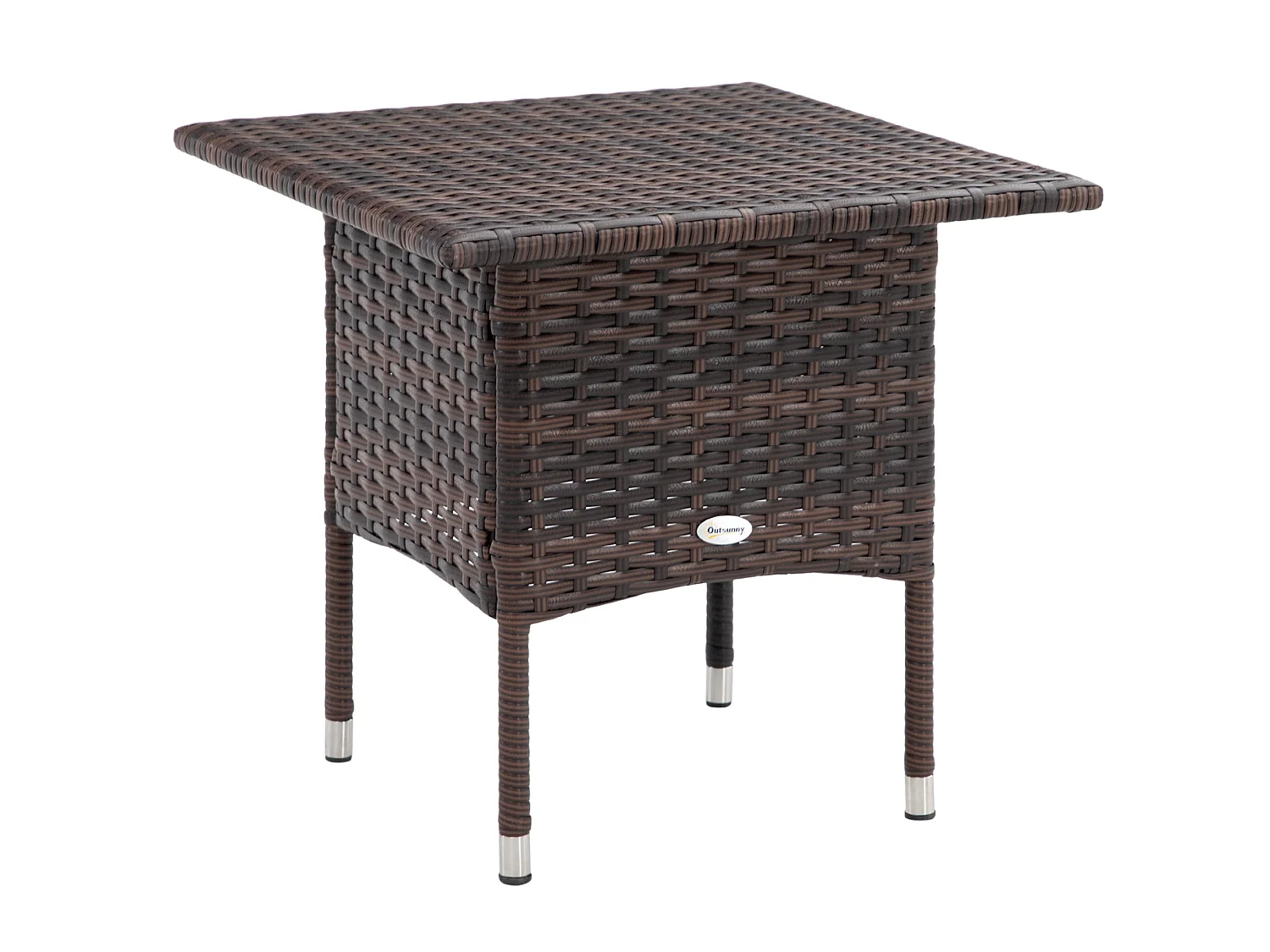 Varilu Mixed Brown Square Rattan Style Outdoor Coffee Table