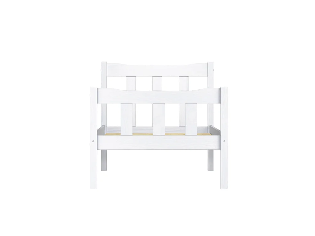 Tralee White Washed Pine 3ft Single Bed with Slatted Headboard and Footboard