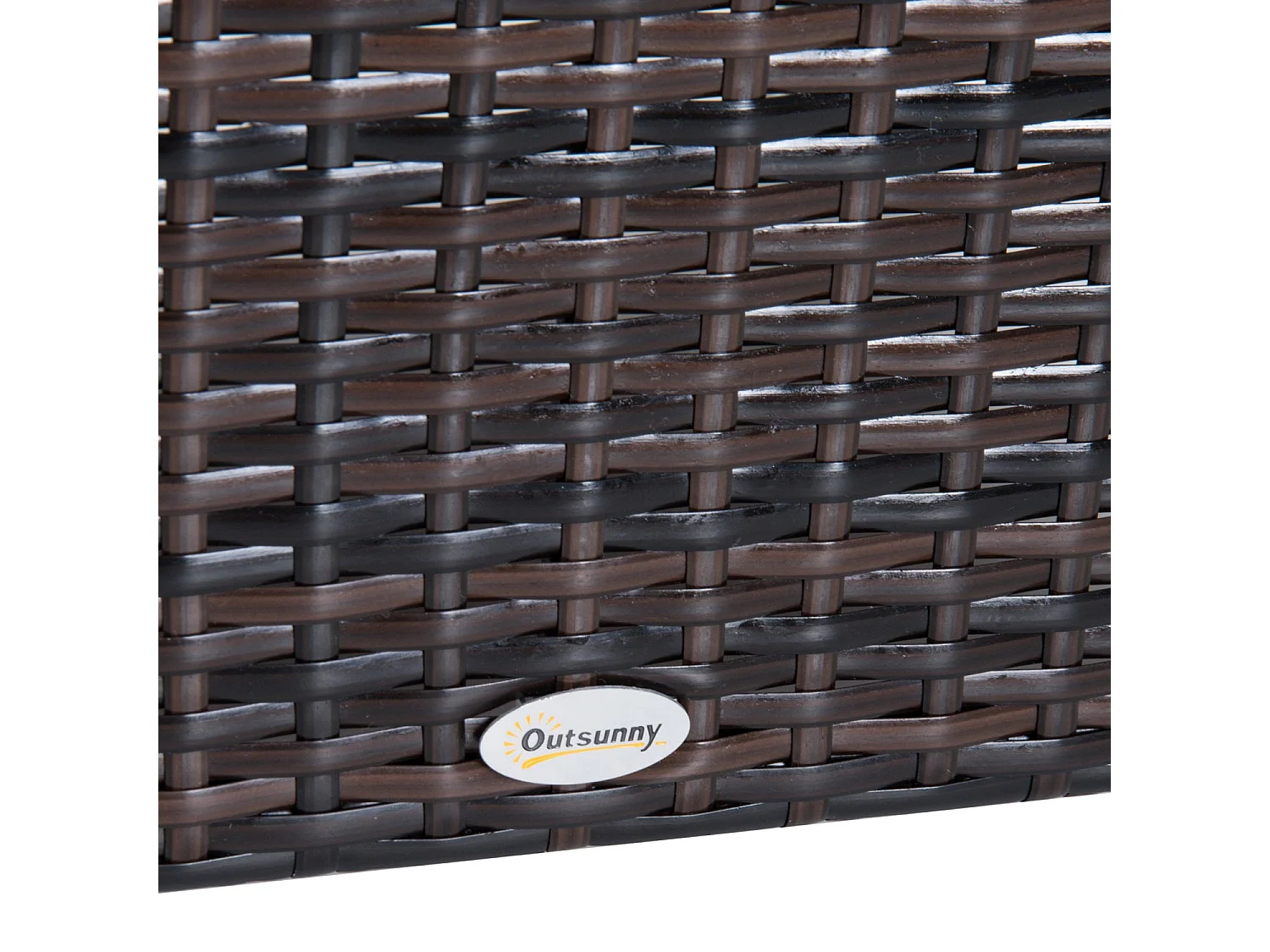 Molo Brown Rattan Square Outdoor Footstool with Padded Removable Cover Cushion